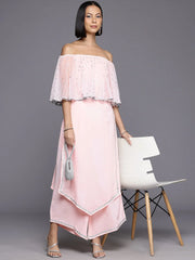 Printed High Slit Gotta Patti Fusion Kurta with Palazzos-AHKUPZ-COMBO-941