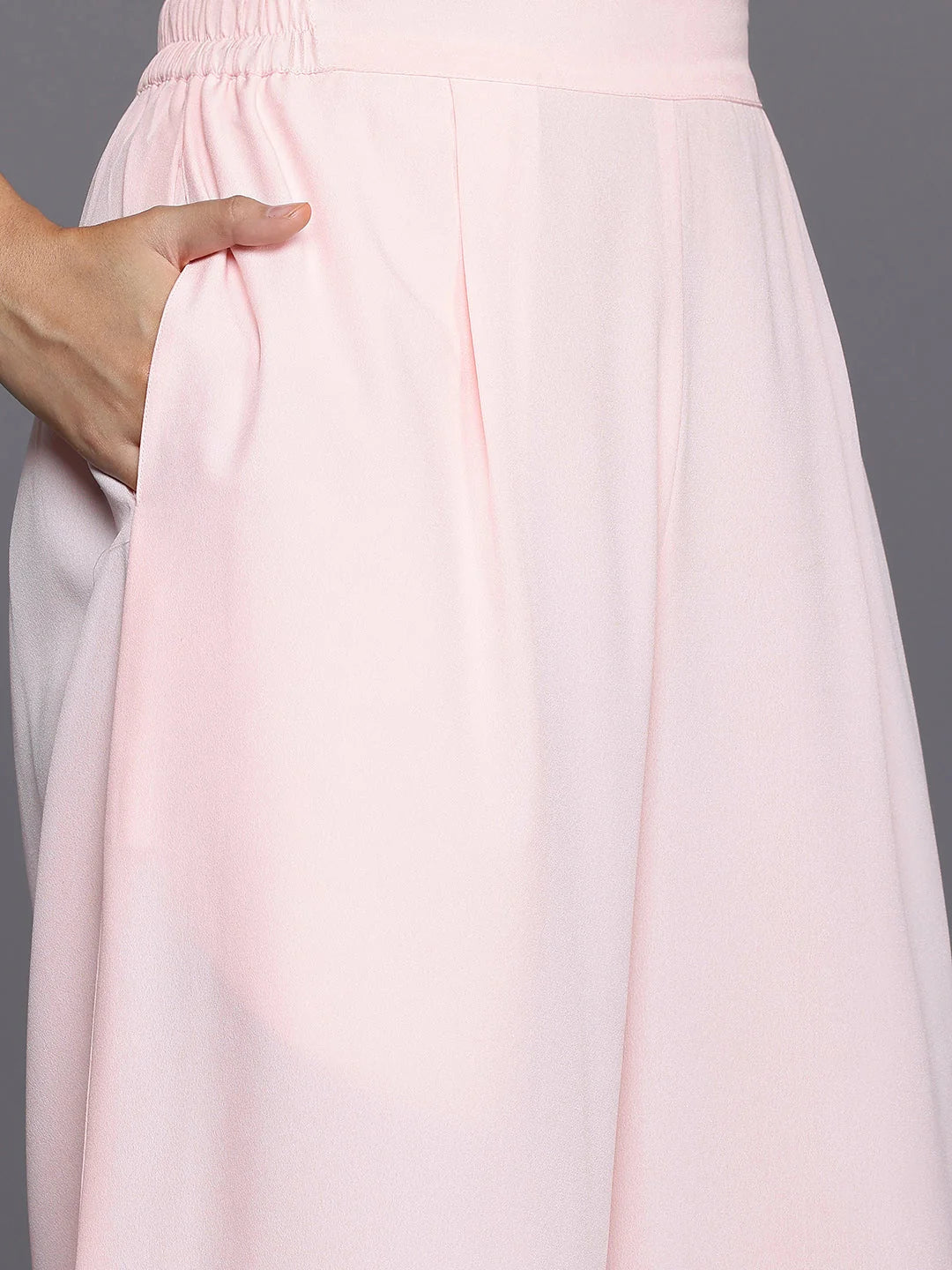 High Slit Fusion Kurta with Palazzos - Kurta and Palazzo Set