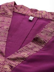 Women Ethnic Motifs Printed Pleated Kurta with Palazzos-AHKUPZ-COMBO-971