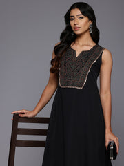 Paisley Printed Sequinned Kurta with Palazzos-AHKUPZ-COMBO-993