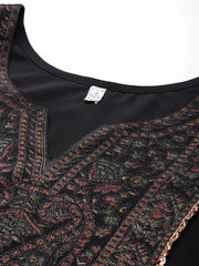 Paisley Printed Sequinned Kurta with Palazzos-AHKUPZ-COMBO-993