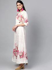 Off-White & Pink Printed Kurta with Palazzo-AHKUPZ-Combo-175