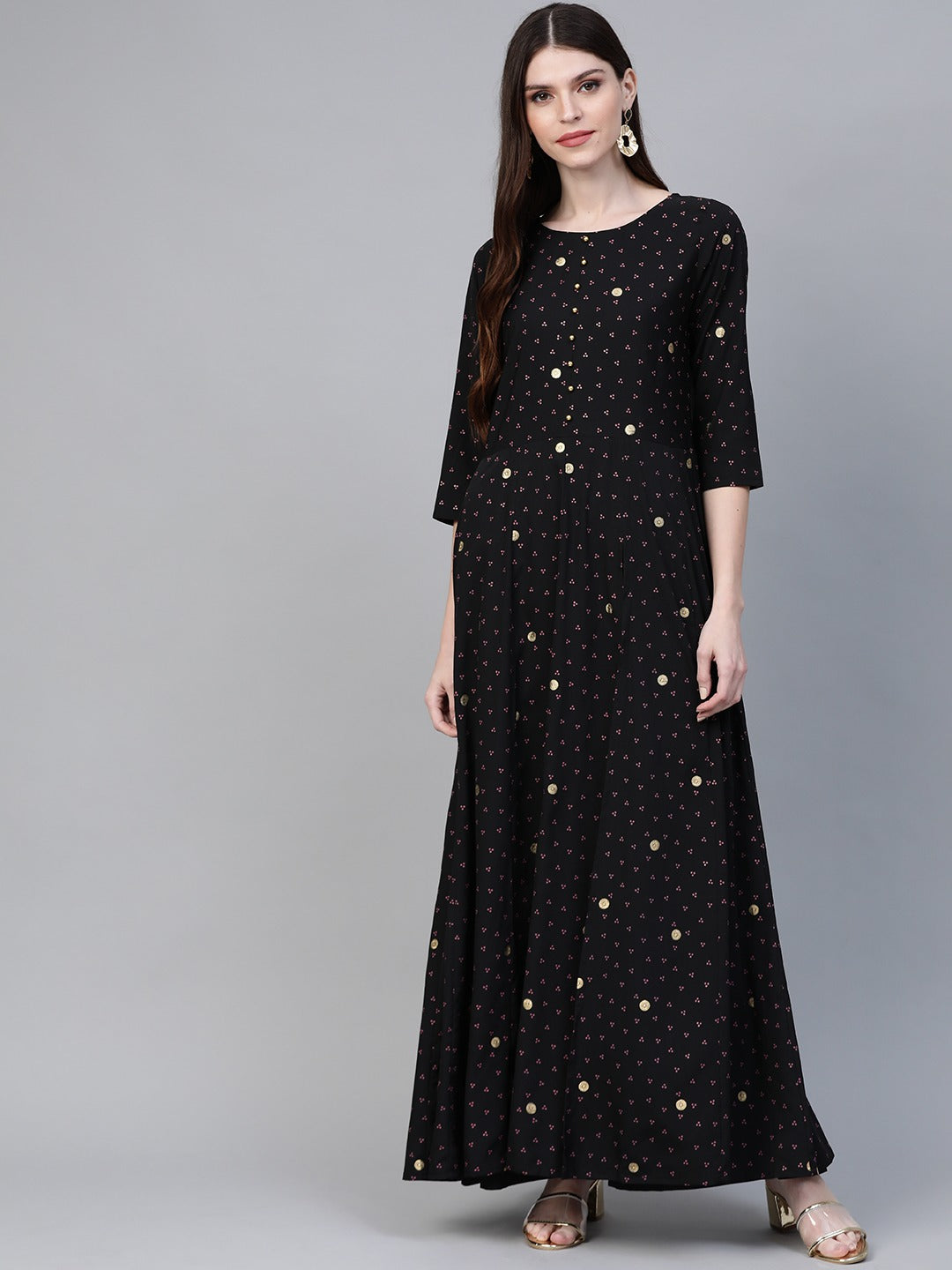 Bandhani Printed Anarkali Kurta Palazzo Pants Set for Women