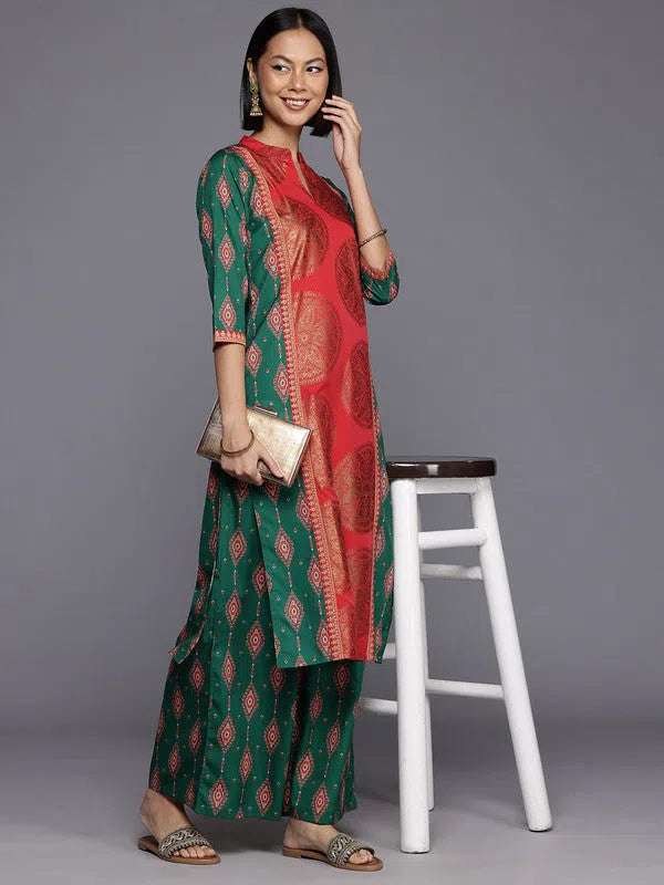 Women's Printed Kurta and Palazzo Set - Trendy Palazzo Pants Set