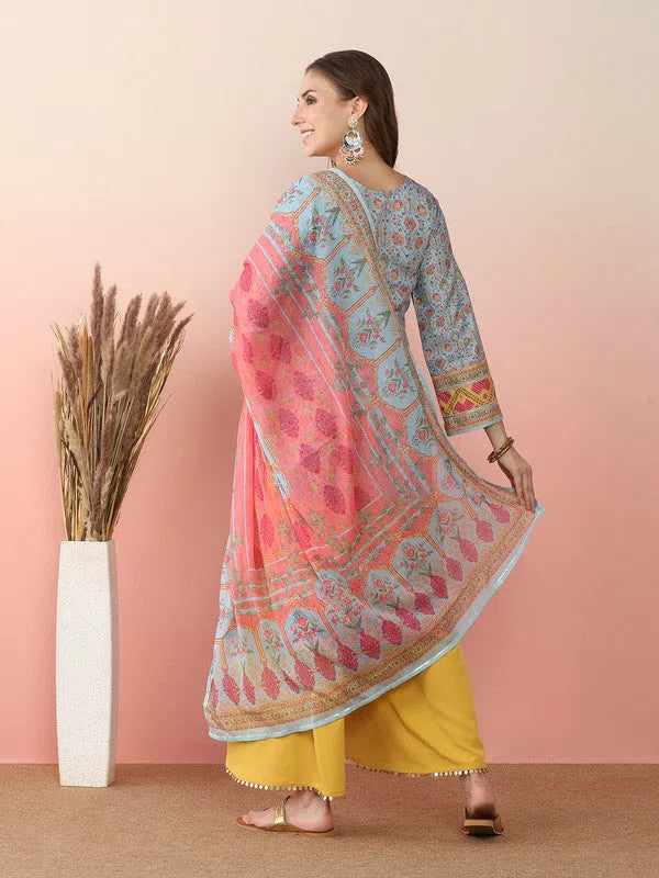 Trendy Printed Kurta Set | Women's Palazzo Pants Set Online