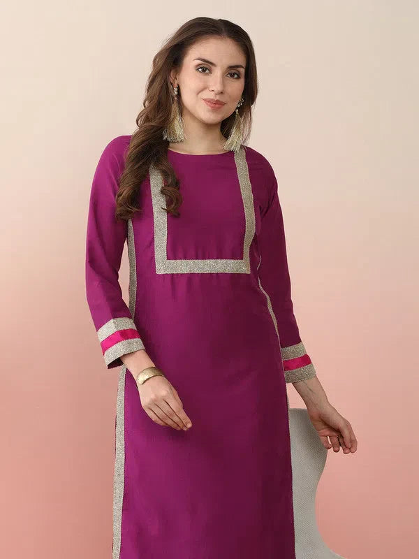 Stylish Women's Kurta Palazzo Set | Solid Color Traditional Wear