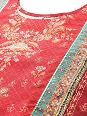 Floral Printed Gotta Patti Kurta With Palazzos & Dupatta-AHKUPZDU-COMBO-1033