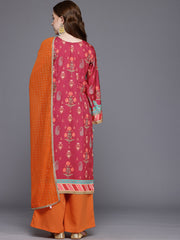 Floral Printed Gotta Patti Kurta With Palazzos & Dupatta-AHKUPZDU-COMBO-1033