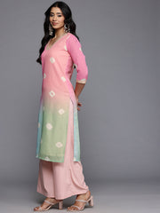Bandhani Printed Regular Gotta Patti Kurta with Palazzos & Dupatta