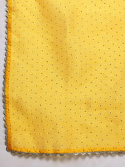 Womens Yellow Crepe Fusion Kurta Sets With Dupatta-AHKUPZDU-COMBO-1123