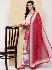 Women Floral Printed Regular Kurta with Palazzos & With Dupatta-AHKUPZDU-COMBO-462-ICH