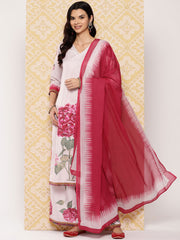 Women Floral Printed Regular Kurta with Palazzos & With Dupatta-AHKUPZDU-COMBO-462-ICH