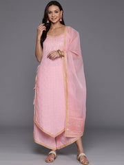 Women Ethnic Motifs Printed Pure Cotton Kurta with Palazzos & With Dupatta-AHKUPZDU-COMBO-889