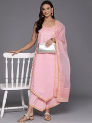 Women Ethnic Motifs Printed Pure Cotton Kurta with Palazzos & With Dupatta-AHKUPZDU-COMBO-889