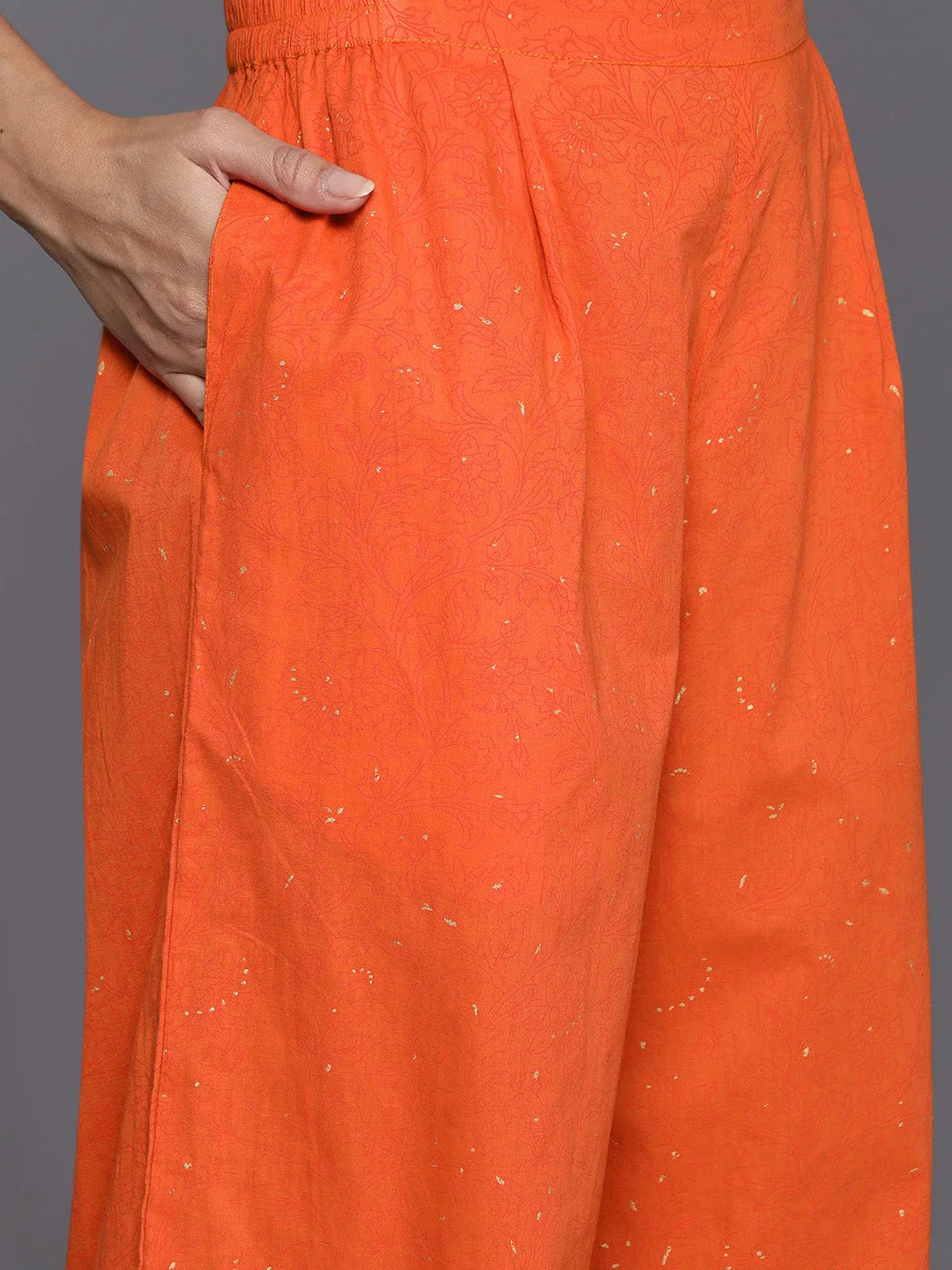 Floral Cotton Kurta Palazzo Set with Dupatta for Women: Traditional Elegance