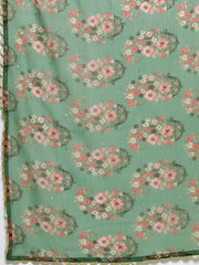 Women Floral Yoke Design Panelled Gotta Patti Kurta with Palazzos & With Dupatta-AHKUPZDU-COMBO-936