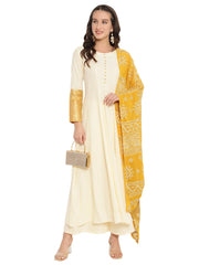 Solid Anarkali Kurta with Dupatta Set-AHKUPZDU-Combo-299