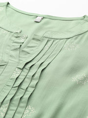Women's Green Fusion Kurta-AHKURYGP-1160-DS