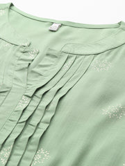 Women's Green Fusion Kurta-AHKURYGP-1160-DS