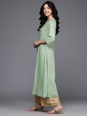 Women's Green Fusion Kurta-AHKURYGP-1160-DS