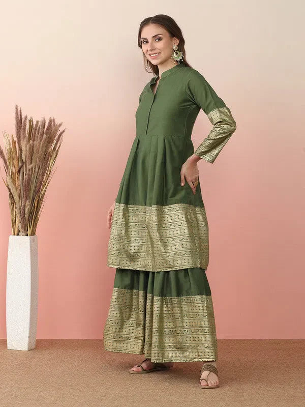 Stylish Printed Kurta Palazzo Set | Women's Traditional Wear