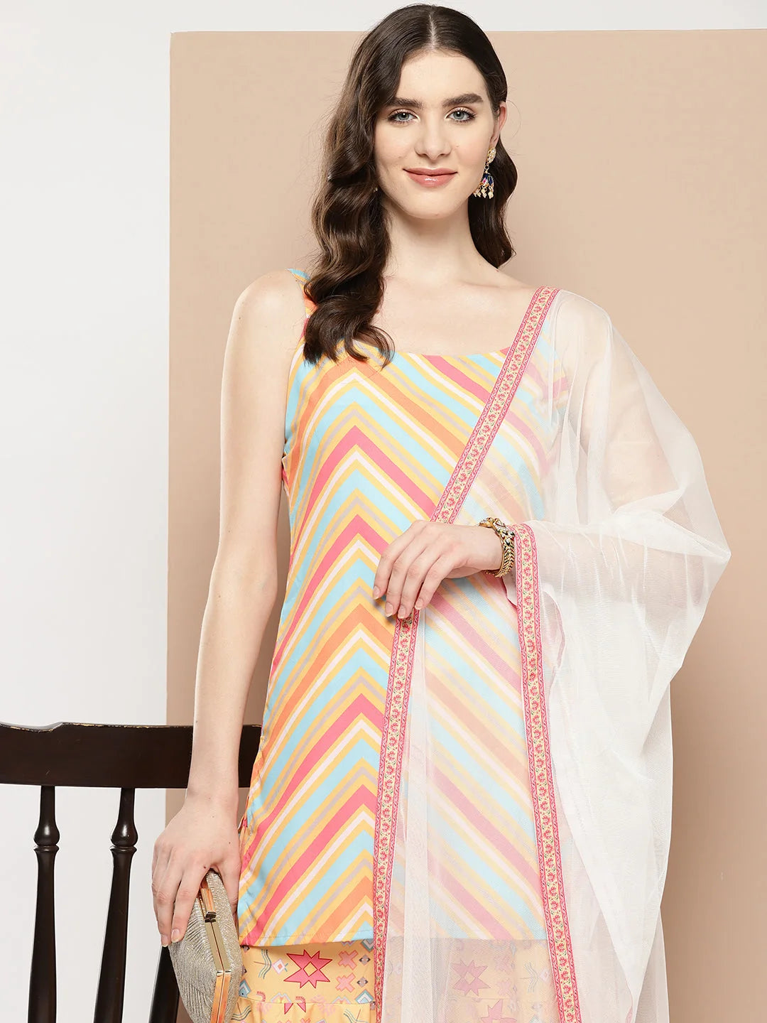 Women Printed Regular Gotta Patti Kurti with Sharara & With Dupatta-AHKUSHDU-COMBO-763-ICH