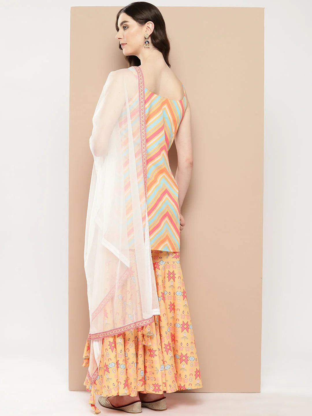 Printed Kurti with Sharara & Dupatta | Designer Sharara Suits