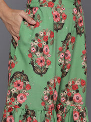 Women Floral Printed Regular Gotta Patti Kurta with Sharara & With Dupatta-AHKUSHDU-COMBO-895