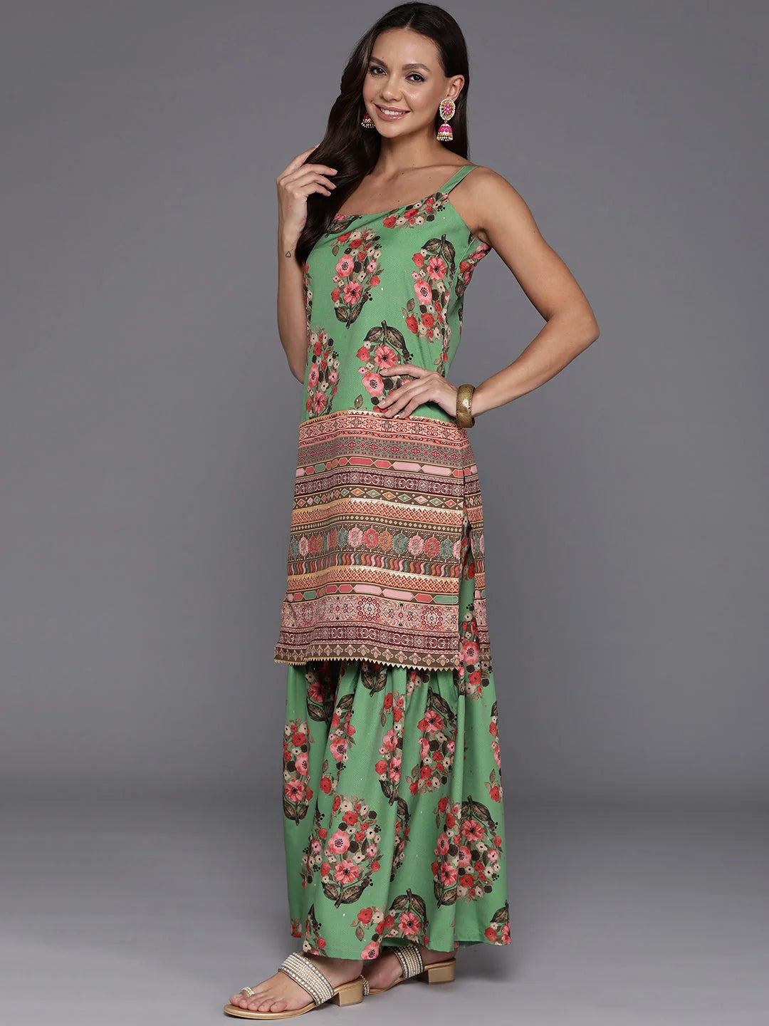 Floral Printed Sharara Set for Women | Designer Sharara Suits