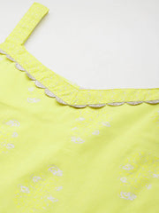 Women Floral Printed Gotta Patti Pure Cotton Kurta with Sharara & With Dupatta-AHKUSHDU-COMBO-902