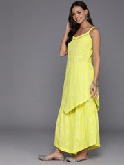 Women Floral Printed Gotta Patti Pure Cotton Kurta with Sharara & With Dupatta-AHKUSHDU-COMBO-902