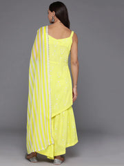 Women Floral Printed Gotta Patti Pure Cotton Kurta with Sharara & With Dupatta-AHKUSHDU-COMBO-902