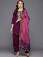 Bandhani Printed Gotta Patti Kurti With Salwar & Dupatta-AHKUSLDU-COMBO-1034