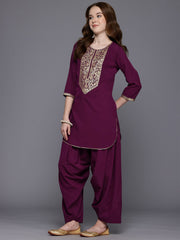 Bandhani Printed Gotta Patti Kurti With Salwar & Dupatta-AHKUSLDU-COMBO-1034