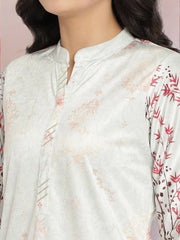 Women's Light Green Color Digital Print Velvet Kurta-AHKUVLDP-910