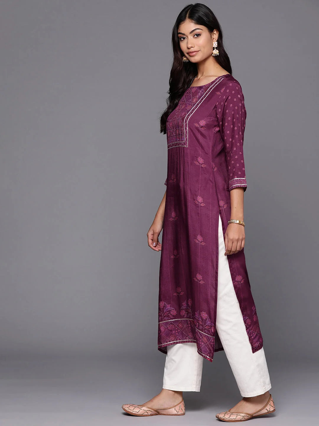 Ethnic Motif Gotta Patti Indian Kurta for Women | Stylish