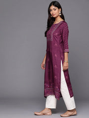 Women Floral Printed Gotta Patti Kurta-AHKUVMDDDS-1115