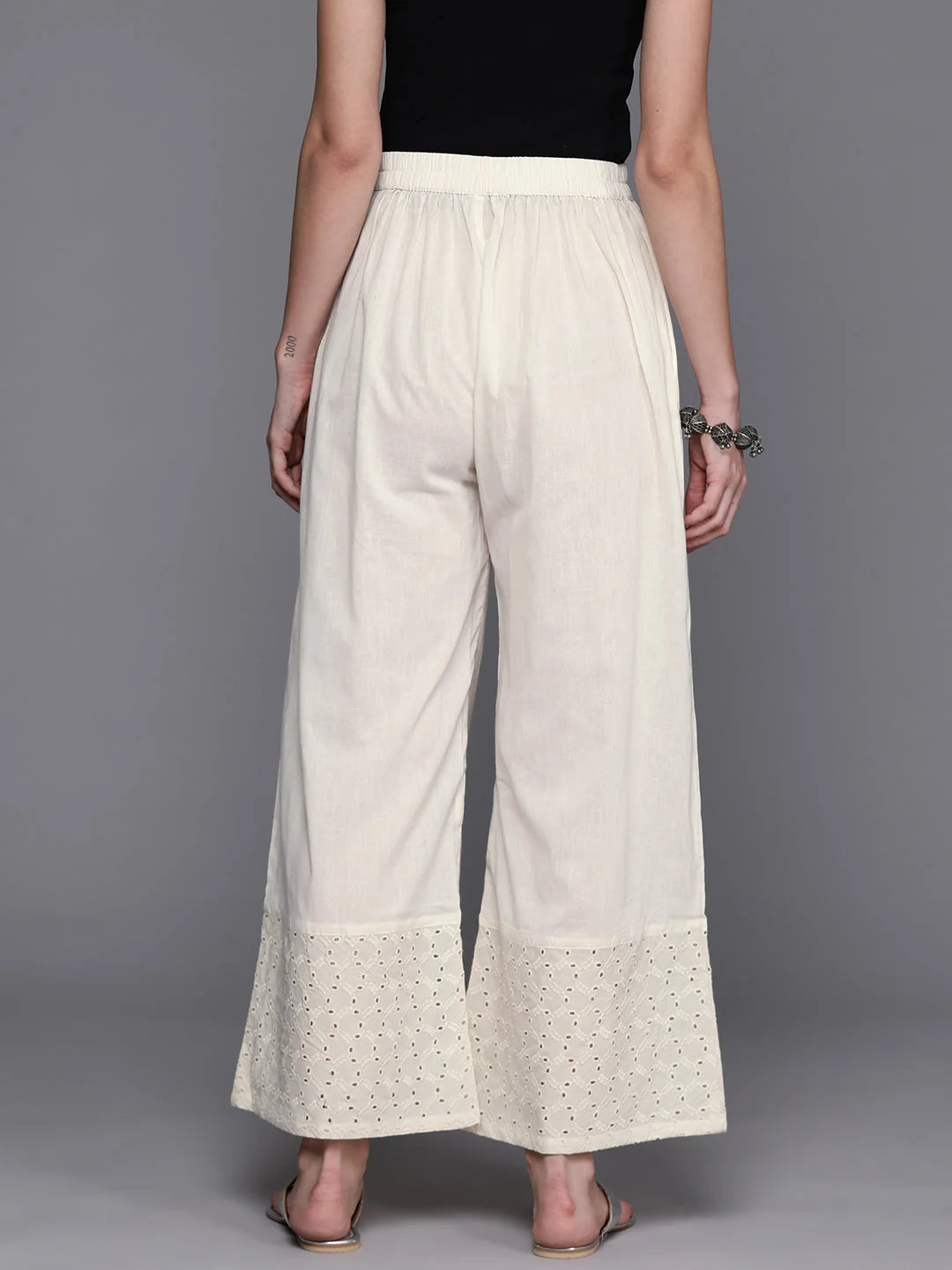 Embroidered Palazzo Pants for Women - Designer Palazzo Trousers