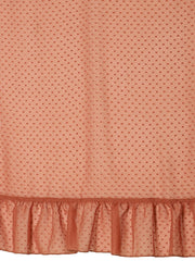 Rust Brown Woven Design Ruffled Ready to Wear Saree Set-AHSRBL-SET-1