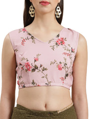 Olive Green Pleated Woven Design ready to wear Saree-AHSRBL-SET-3