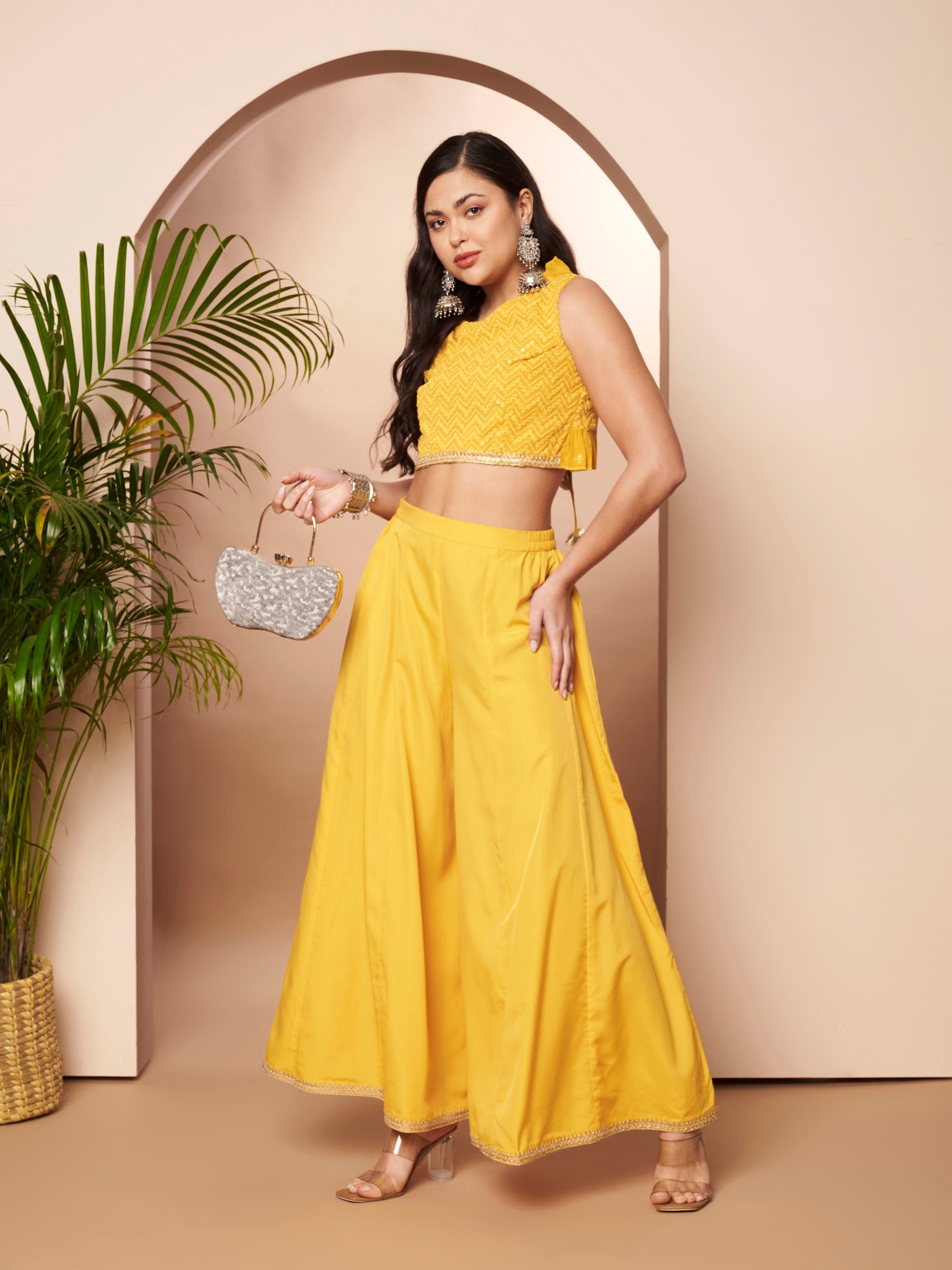 Women's YellowTraditional Wear Co-ords-AHTPPZ-COMBO-1158