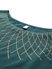 Women's Green Westren Co-ords-AHTPSKJK-COMBO-1133