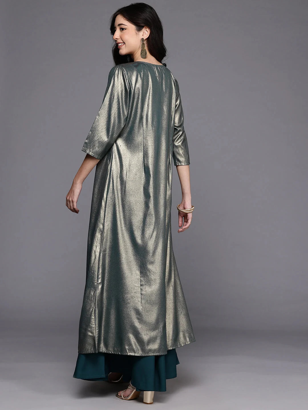Women's Green Westren Co-ords-AHTPSKJK-COMBO-1133