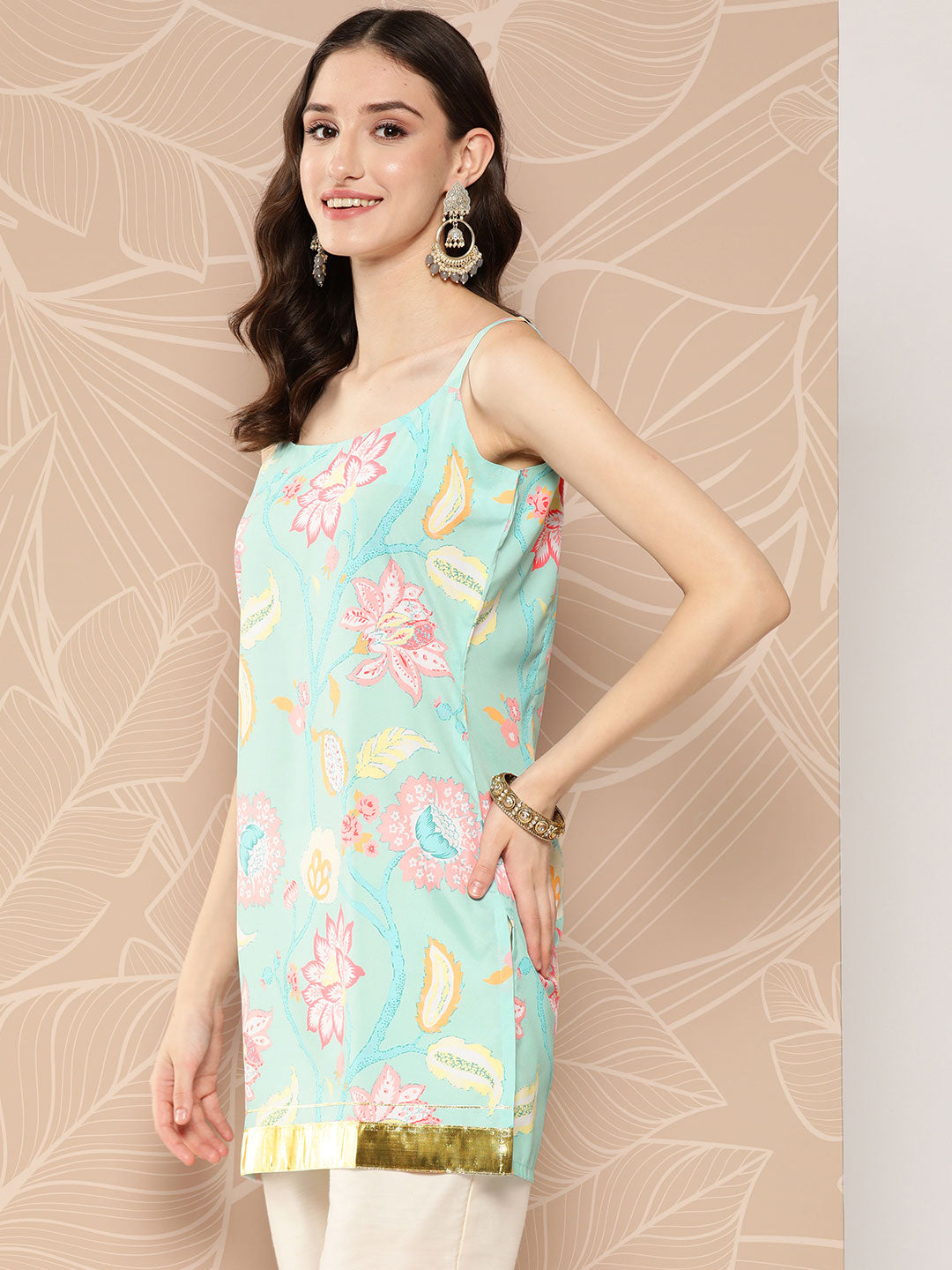 Floral Print Tunic - Buy Indian Kurtis & Tunic Tops for Women