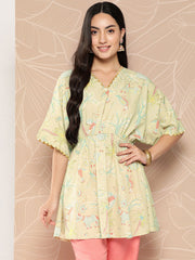 Gathered Conversational Printed Tunic-AHTUCRDP-8137