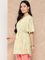 Gathered Conversational Printed Tunic-AHTUCRDP-8137