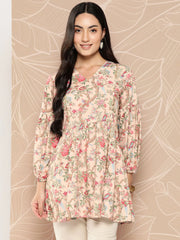 Floral Printed Tunic-AHTUCRDP-8148-ICH