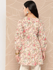 Floral Printed Tunic-AHTUCRDP-8148-ICH