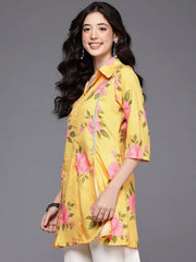 Women's Yellow Fusion Wear Tunic-AHTUCRDP-8202