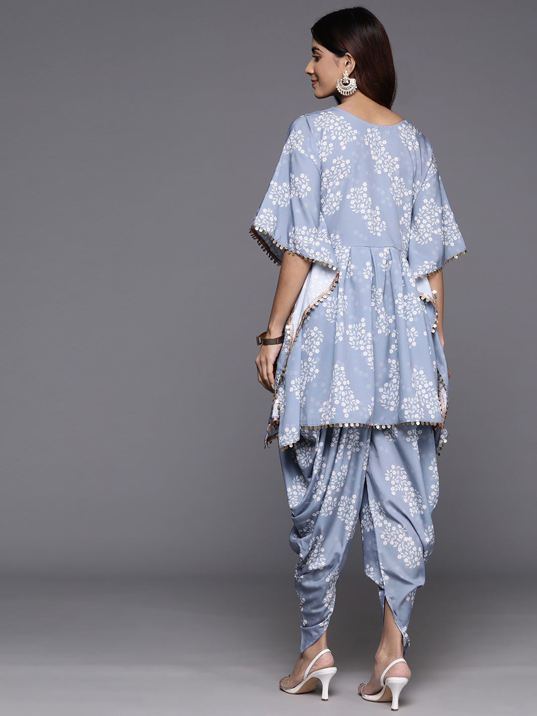 Sequinned Cotton Kurti with Dhoti Pants | Women's Dhoti Sets